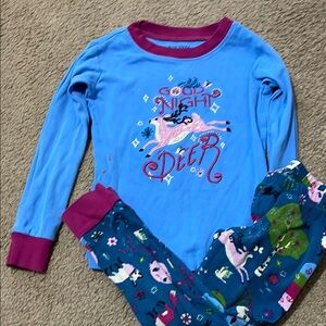 🔥3 for $10 -Blue and Pink Pajama Set with Design